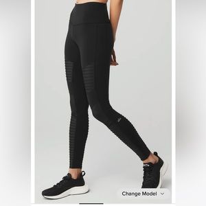 Alo high waist Moto legging in Black